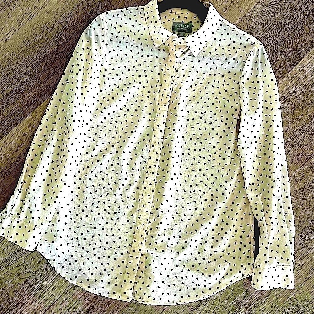 PURE COLLECTION 100% Silk Shirt Size 10 UK; Size  10 UK; 4US; 36 EU